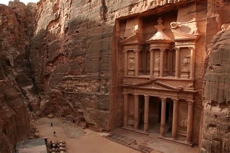 Top View of Petra - Al Khazneh - The Treasury