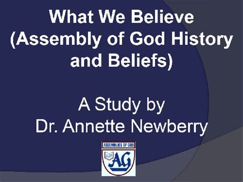 What We Believe (Assembly of God History & Beliefs) - CFA - CANTON FIRST ASSEMBLY