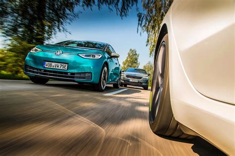 VW ID.3 vs Polestar 2 vs Tesla Model 3 triple test (2021) review | CAR Magazine