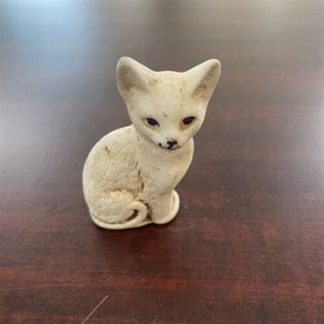 Cat Kitten Figurine Ceramic White | eBay