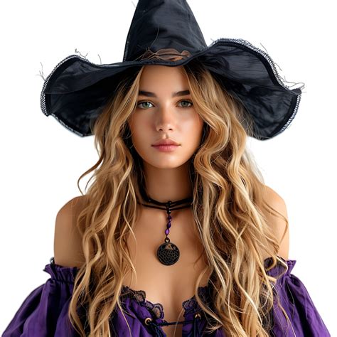 Pretty witch model cosplay on isolated transparent background 44273660 PNG