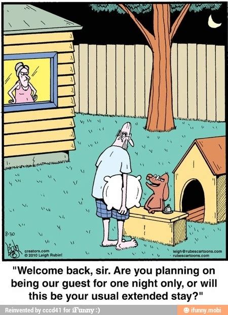 Kicked out / iFunny :) | Funny cartoons, Funny pictures, Husband humor