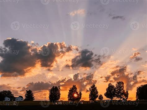 Sunrise Over the Hill 12058136 Stock Photo at Vecteezy