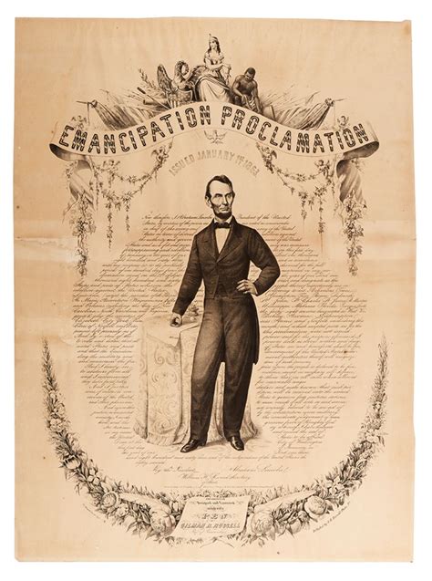 Sold Price: (SLAVERY AND ABOLITION.) Lincoln, Abraham. Emancipation ...