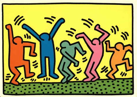 Keith Haring Painting of Dancing Figures Keith Haring