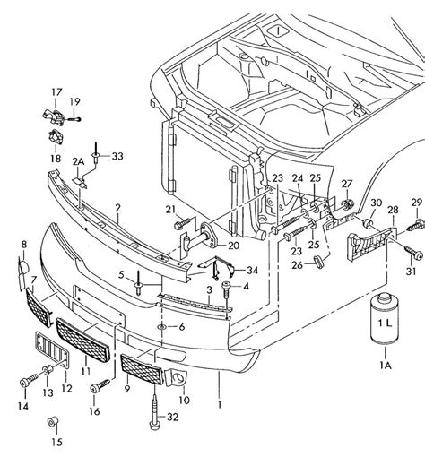 2002 Audi A6 Quattro Bumper Guide (Upper). V8 - 4B3807284 | Jim Ellis ...