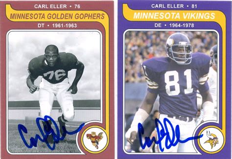 Minnesota Sports Autograph Project: CARL ELLER