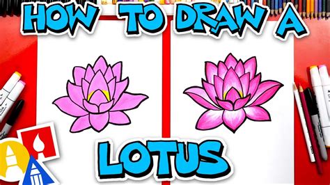 How To Draw A Lotus Flower - YouTube