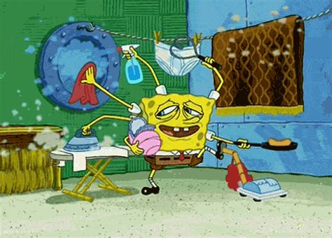 Clean All The Things!!!! GIF - SpongeBob Cleaning Clean - Discover & Share GIFs