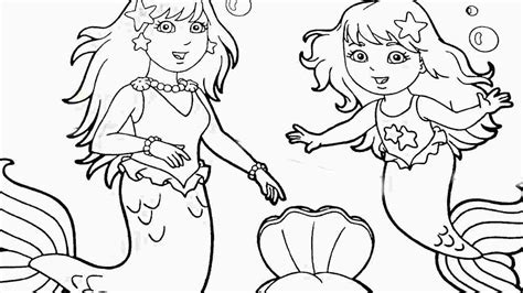 Mermaid Dora Colouring Pages – Thekidsworksheet