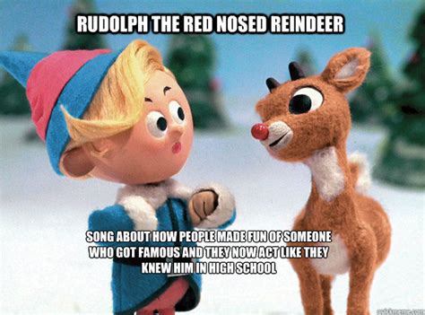 Rudolph The Red Nosed Reindeer Song about how people made fun of ...