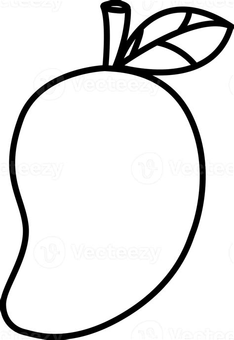 mango outline hand drawn 20695864 PNG