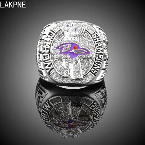 LAKONE Champions ring, Flacco 2012 Baltimore Ravens Super Bowl football ...