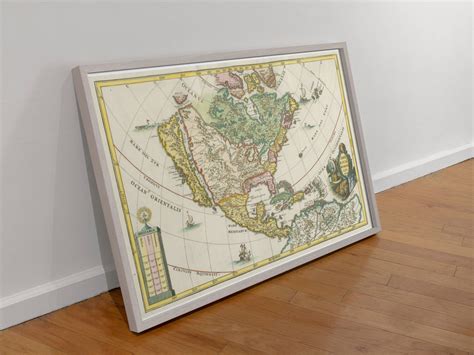 1699 Map of North America Vintage North America Map North - Etsy in 2022 | Office wall art, Art ...
