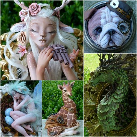 Polymer clay handmade one of a kind sculptures by Mystic Reflections ...