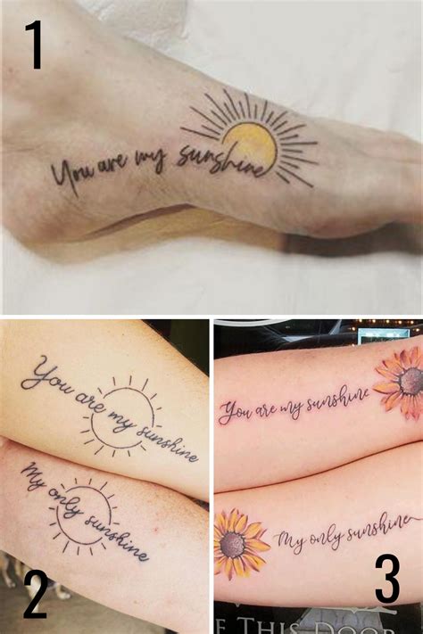 Sunshine Tattoos With Names : Best Tattoo Design Ideas Meaningful You Are My Sunshine Tattoo ...