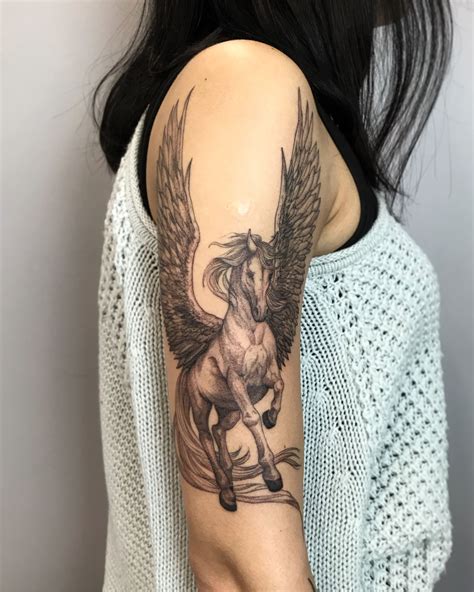 Pegasus | Tattoos for women flowers, Greek tattoos, Unicorn tattoos