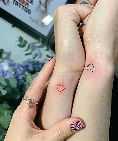 Matching Heart Tattoos For Best Friends