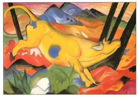 The Yellow Cow by Franz Marc Expressionist Art Postcard | Topics - Fine Arts - Other, Postcard ...