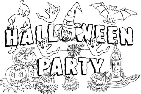 Halloween - Banner for the Halloween party with ghost witches and spiderwebs