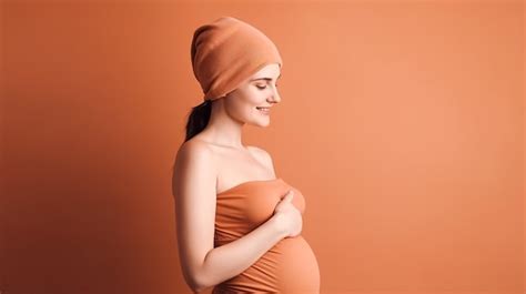 Premium AI Image | Beautiful pregnant woman in a pink dress on a pink ...
