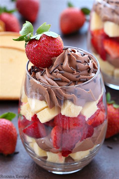 Chocolate strawberry parfait recipe