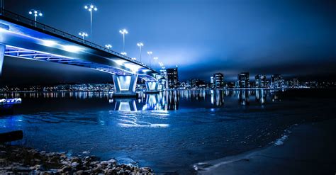 Bridge With Led Lights during Night · Free Stock Photo