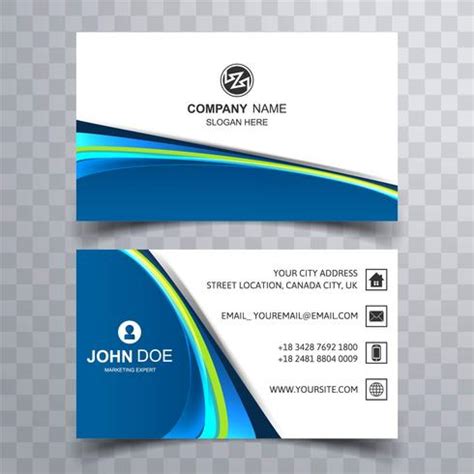 Abstract stylish wave colorful business card template design 258350 Vector Art at Vecteezy