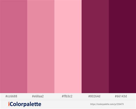 Charm – Carissma – Pink – Tawny Port – Claret Color scheme | iColorpalette | Color palette pink ...