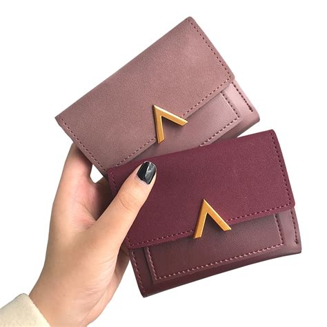 Luxury Matte Leather Small Wallet and Credit Card Holder for Women