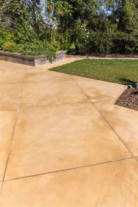 Sandstone coloured concrete | Colored concrete patio, Concrete color ...