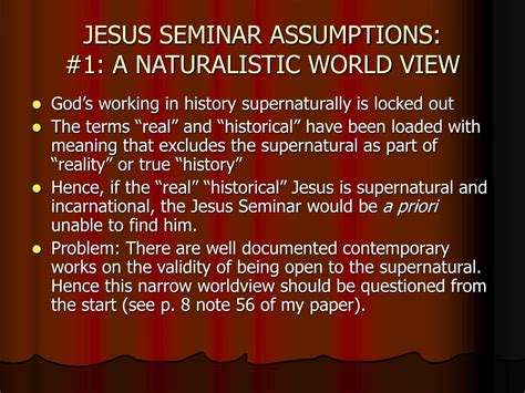 PPT - THE JESUS SEMINAR AND HIGHER CRITICISM PowerPoint Presentation, free download - ID:3733982