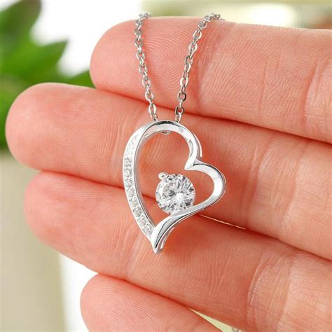 Forever Love Message Heart Necklace | Love necklace, Heart pendant, Heart pendant necklace