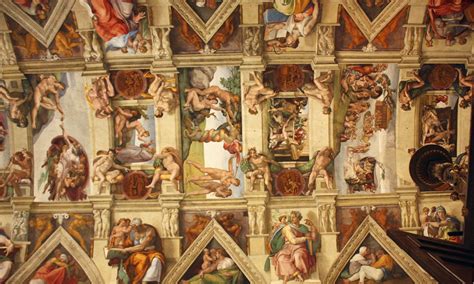 Michelangelo painted the ceiling of the Sistine Chapel (1508–1512) - Michelangelo vs. Leonardo ...