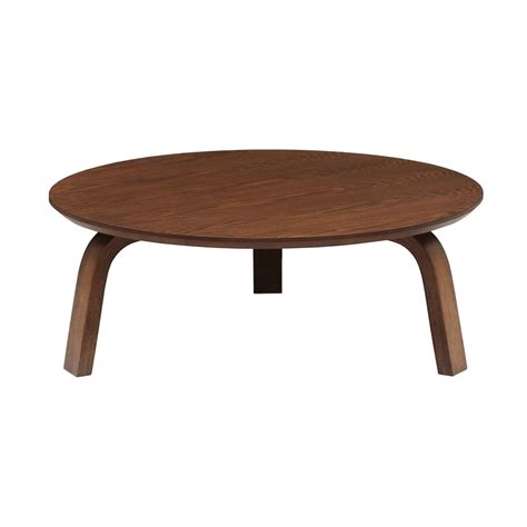 Wood Round Coffee Table - Nes - Cocoa | Modern, Mid-Century ...