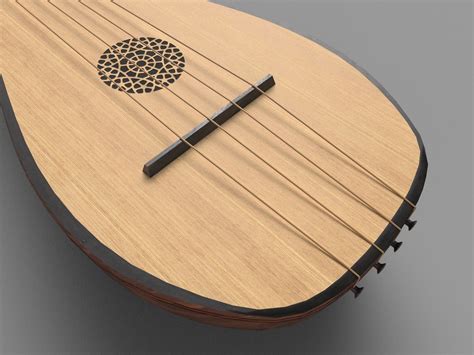 Gittern lute 3D model | CGTrader