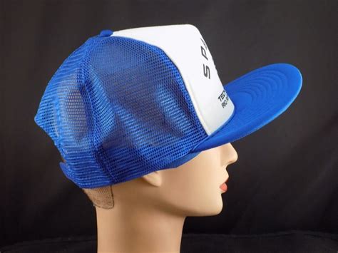 VINTAGE SPARTAN TECHNOLOGY BLUE SNAPBACK TRUCKER BASE… - Gem