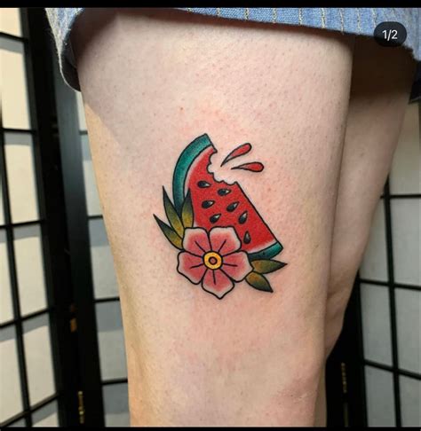 watermelon slice | Watermelon tattoo, Tattoos, Traditional tattoo drawings