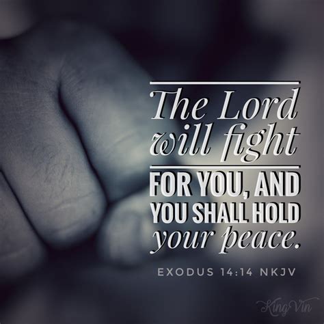 The Lord will fight for you, and you shall hold your peace.” Exodus 14:14 NKJV | Lord quote ...