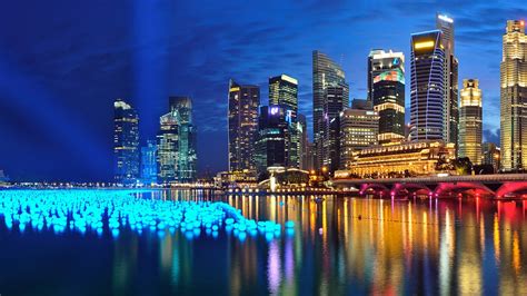 Singapore City at Night Wallpaper, HD City 4K Wallpapers, Images and ...