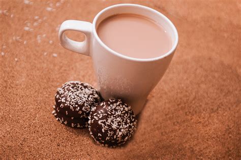 Free Images : food, caffeine, chokladboll, coffee cup, cuisine, Chocolate milk, rum ball ...