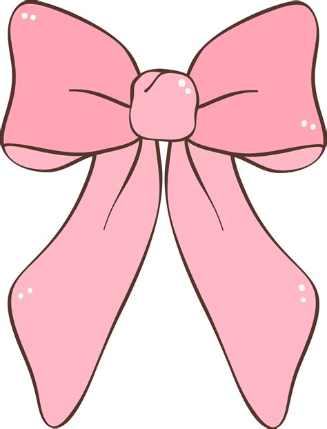 Pink Coquette ribbon bow doodle hand drawn 36134174 PNG