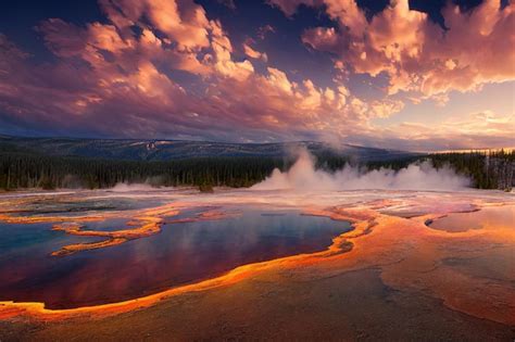 Premium Photo | Yellowstone national park wyoming usa home of the famous old faithful geyser