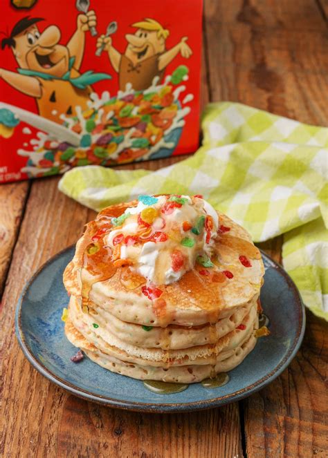 Fruity Pebbles Pancakes - Chocolate with Grace