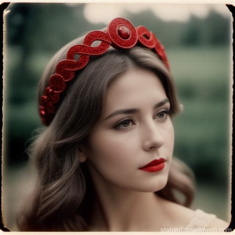Woman's Head with Red Hair and Infinity Symbol Tiara | Stable Diffusion Online