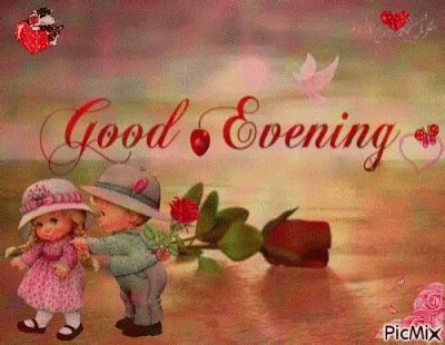 Good Evening Roses GIF - Good Evening Roses Hearts - Discover & Share GIFs