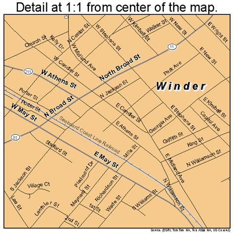 Winder Georgia Street Map 1383420