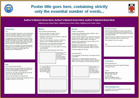 Poster Presentation Template Free Download Of A3 Size Poster Template ...