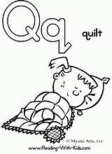 Alphabet Letter Q Quilt Coloring Pages For Kids  coloring sketch template