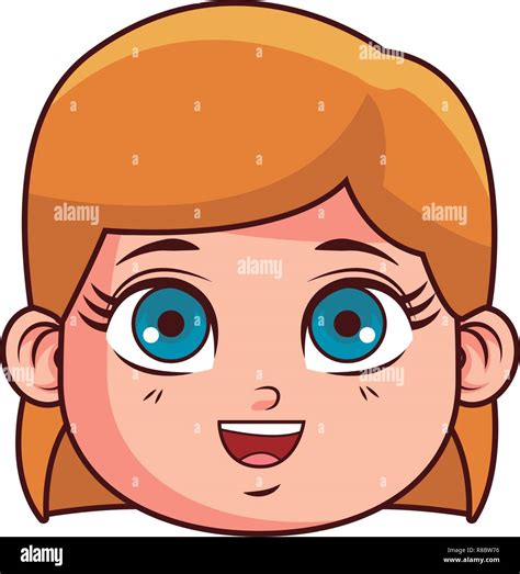 cute girl face cartoon Stock Vector Image & Art - Alamy